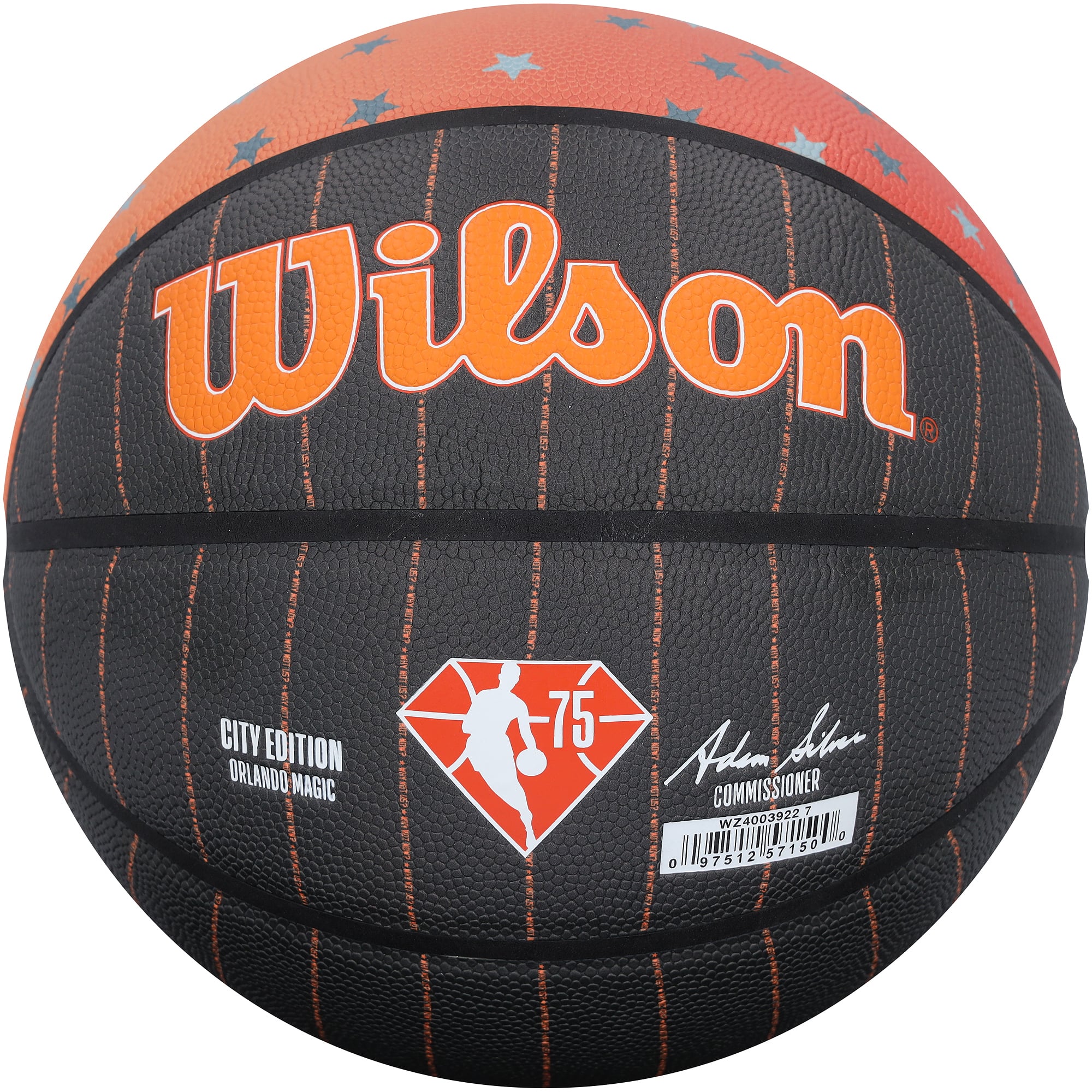 Paolo Banchero Orlando Magic Autographed Wilson 75th Anniversary Throwback City Edition 2021-22 Black/Orange Basketball