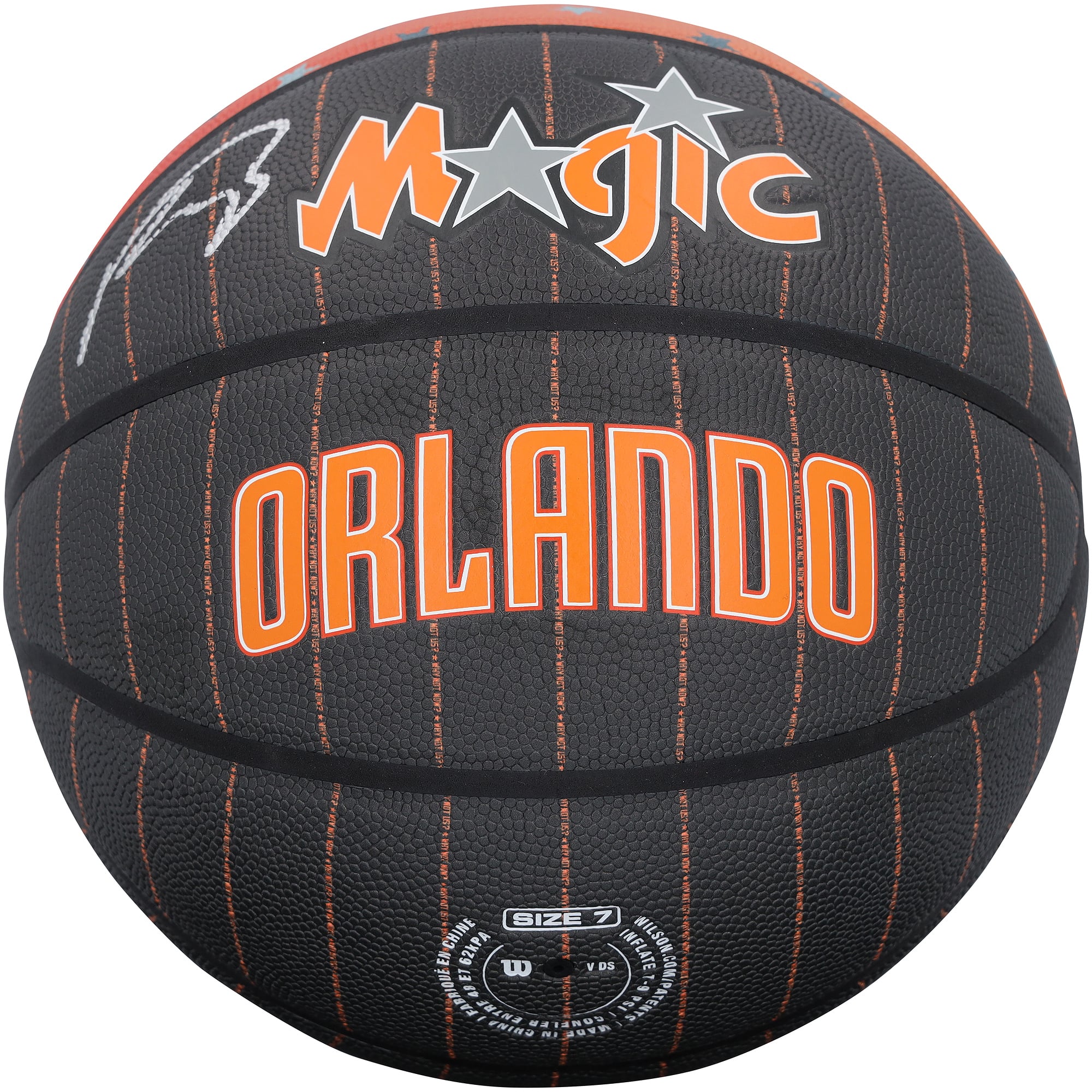 Paolo Banchero Orlando Magic Autographed Wilson 75th Anniversary Throwback City Edition 2021-22 Black/Orange Basketball