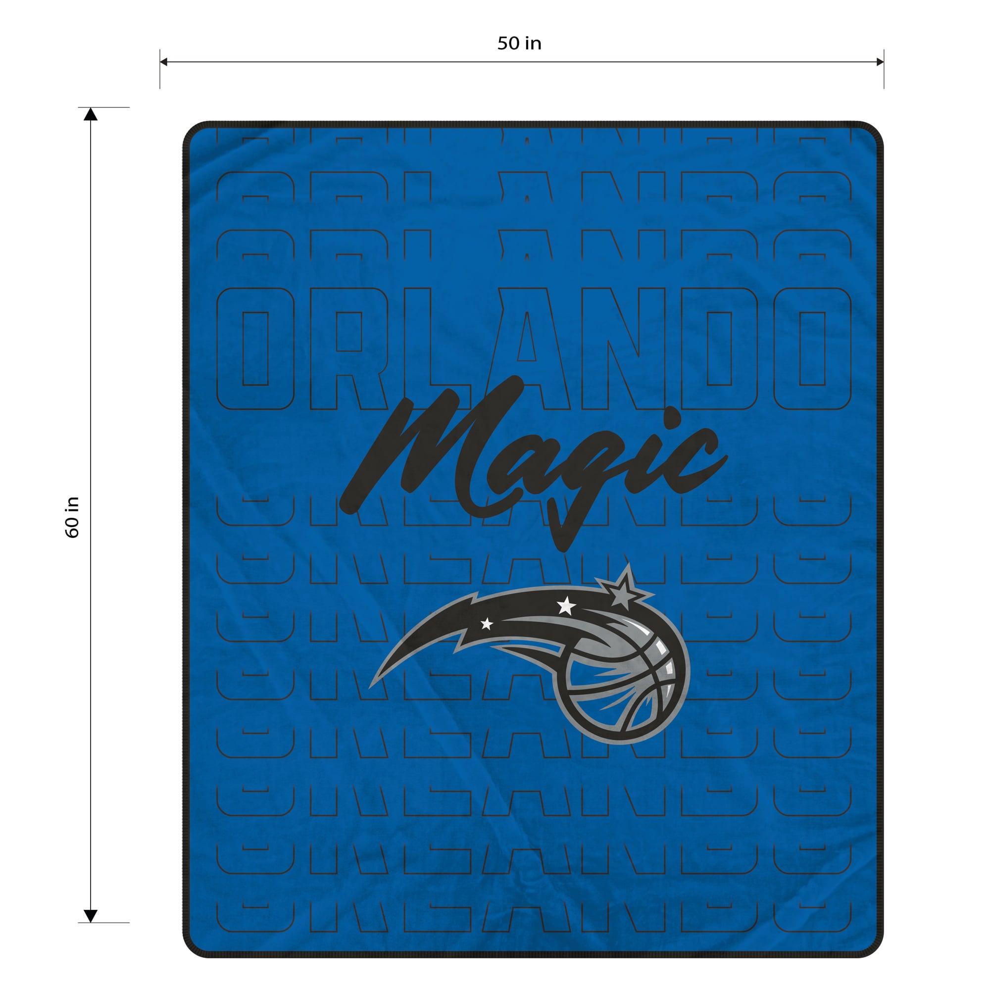 Couverture ultra douce Pegasus Orlando Magic Echo Script Fade 50" x 60"