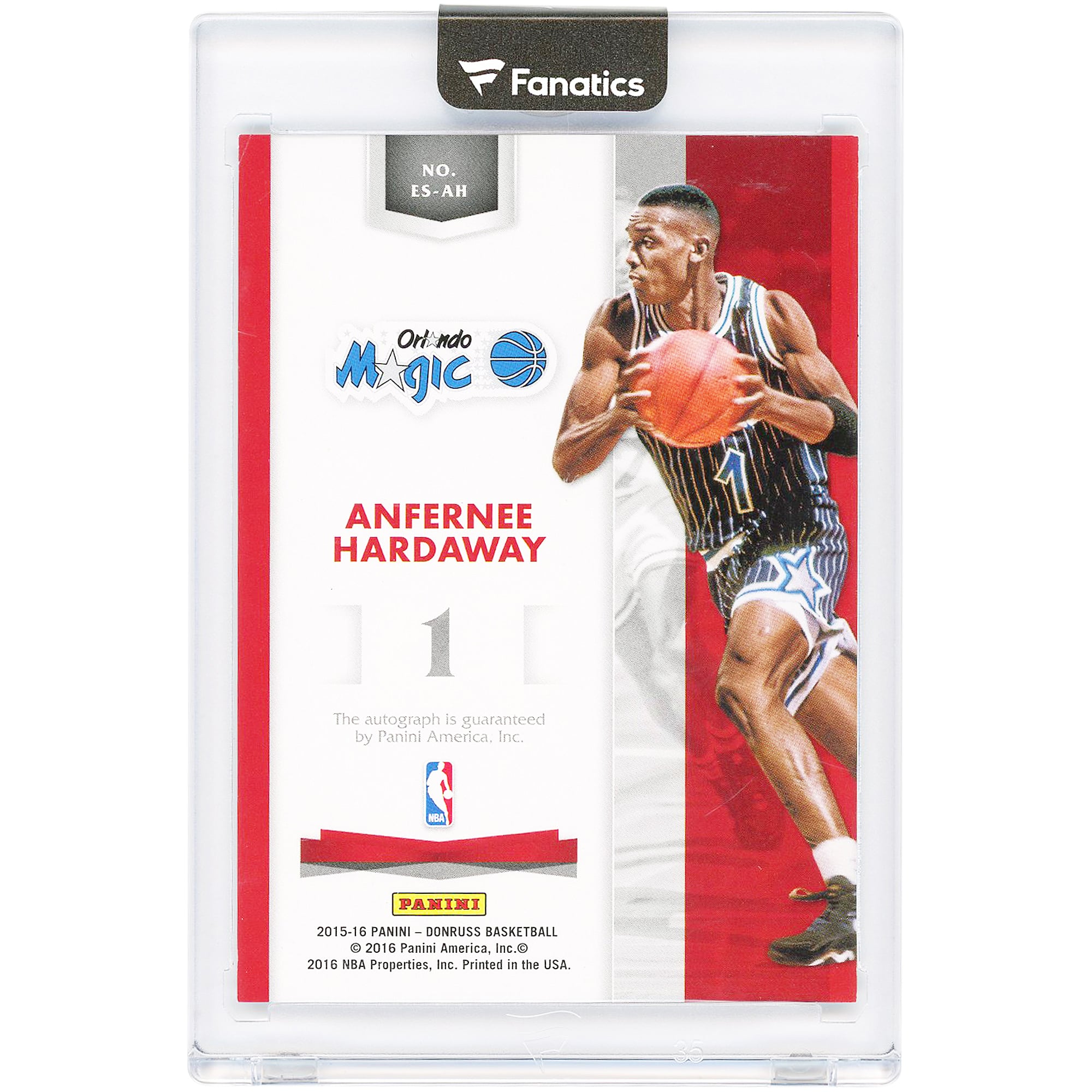 Penny Hardaway Orlando Magic Autographed 2015-16 Panini Donruss Elite Silver #ES-AH #18/49 Card