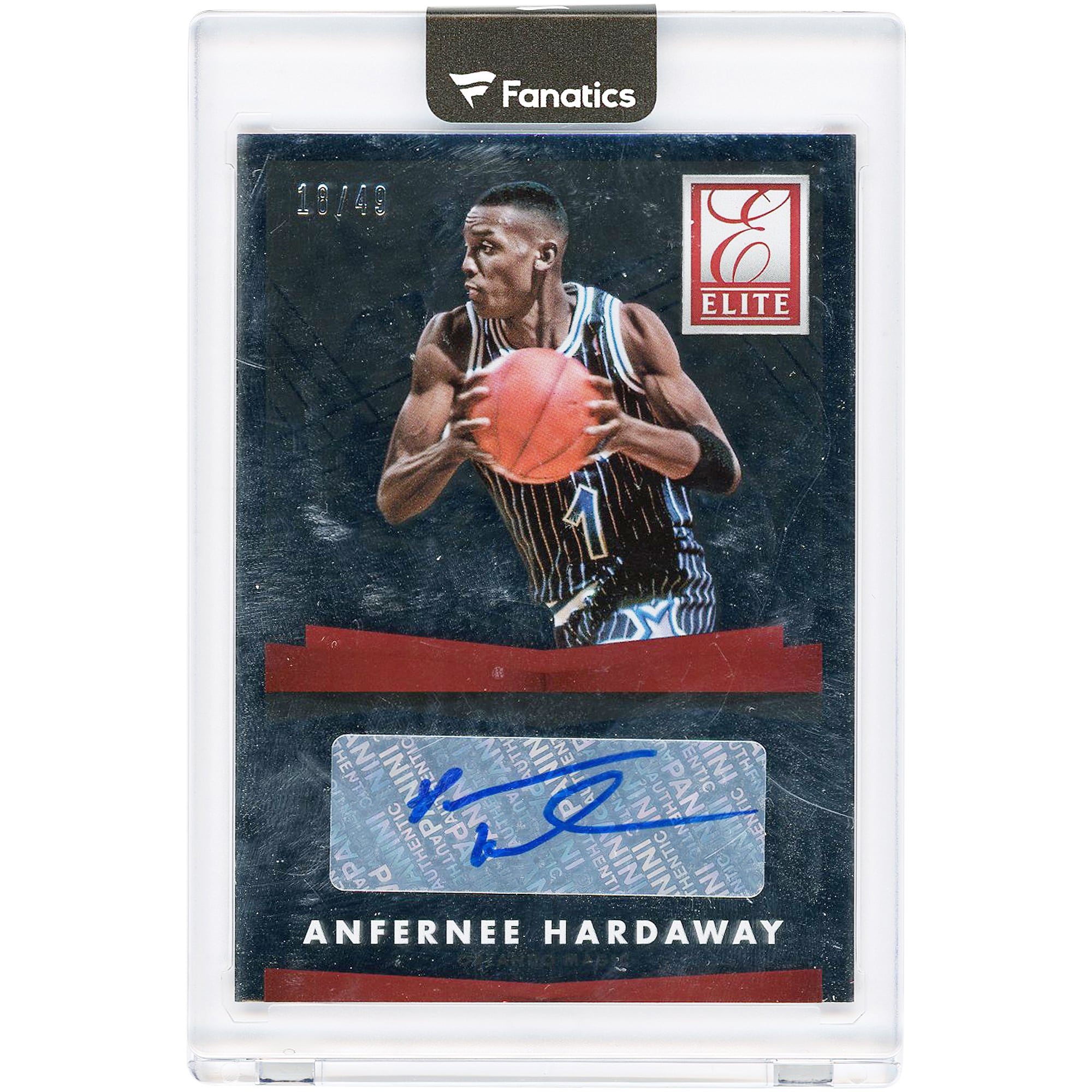 Penny Hardaway Orlando Magic Autographed 2015-16 Panini Donruss Elite Silver #ES-AH #18/49 Card