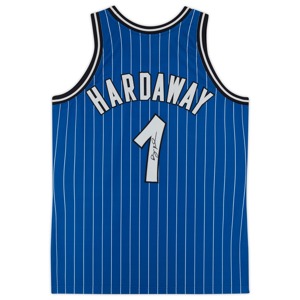 Maillot Orlando Magic Penny Hardaway Bleu Rayures Mitchell & Ness Taille L Jeunesse - Occasion