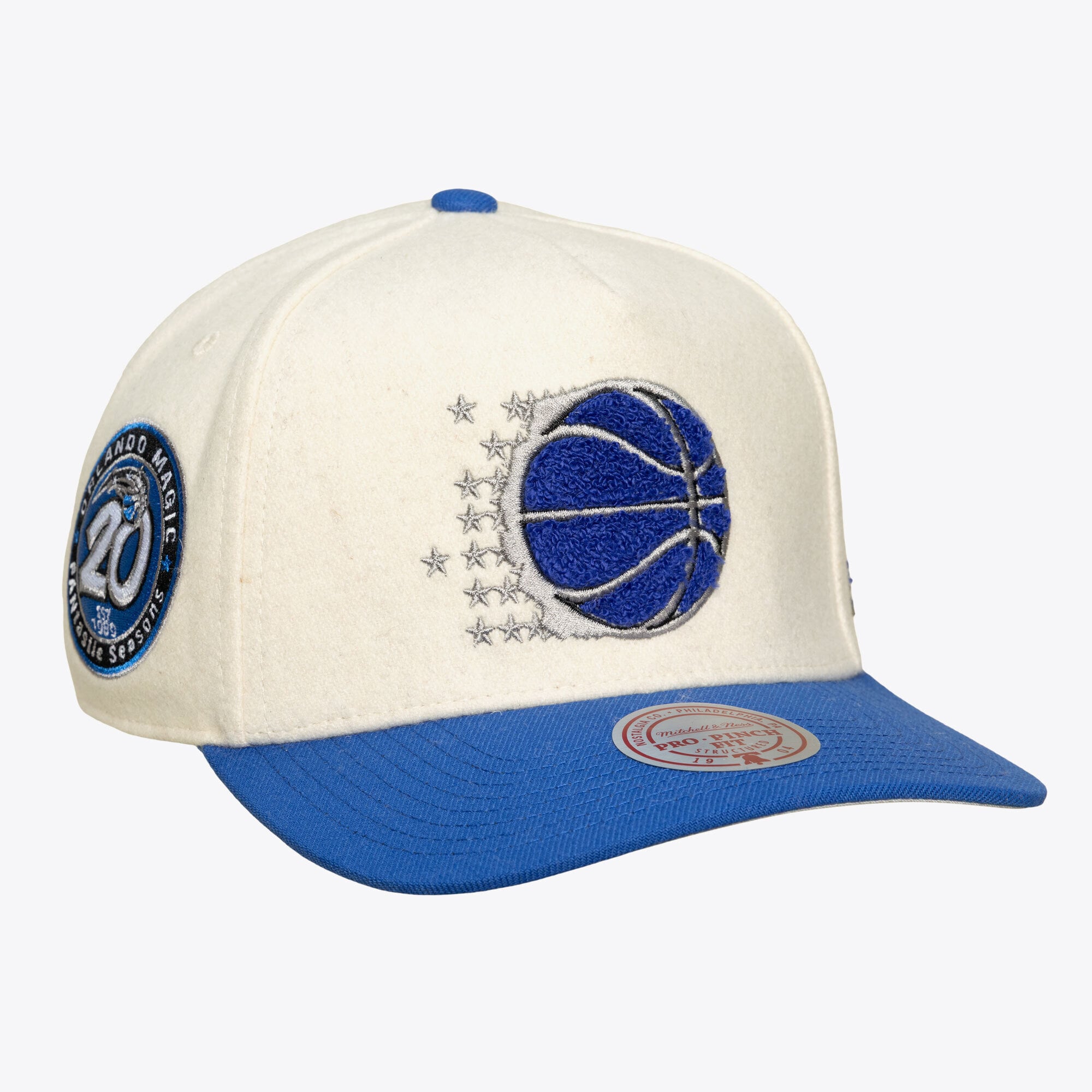 Unisex Mitchell & Ness Cream Orlando Magic Cream Team Pro Adjustable Hat