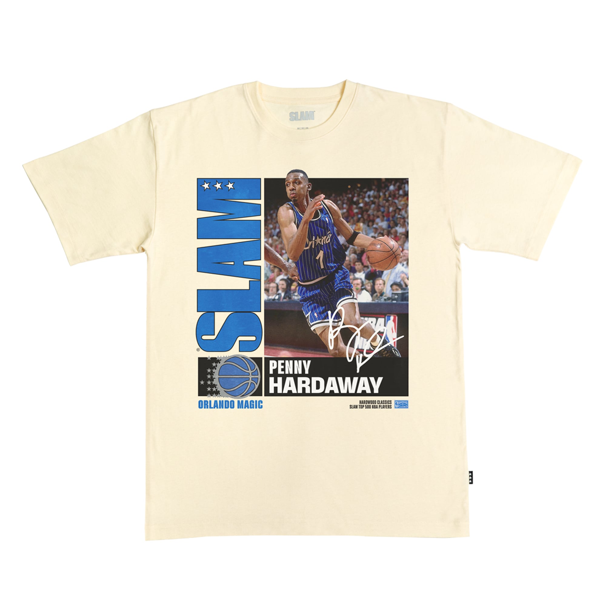 T-shirt unisexe épais SLAM Penny Hardaway crème Orlando Magic Top 500