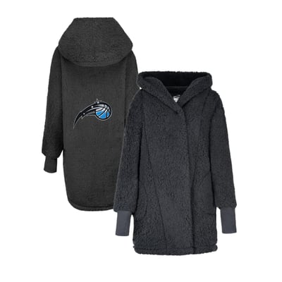 The Best Lounger in the World By Jill Martin Orlando Magic Unisex Black Oversized Open-Front Hoodie Sweater