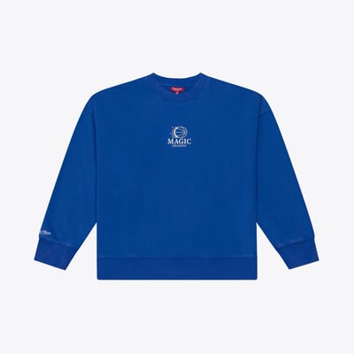  Orlando Magic Mitchell & Ness Women's Core Essentials Micro Logo Fleece Sweatshirt - Blue