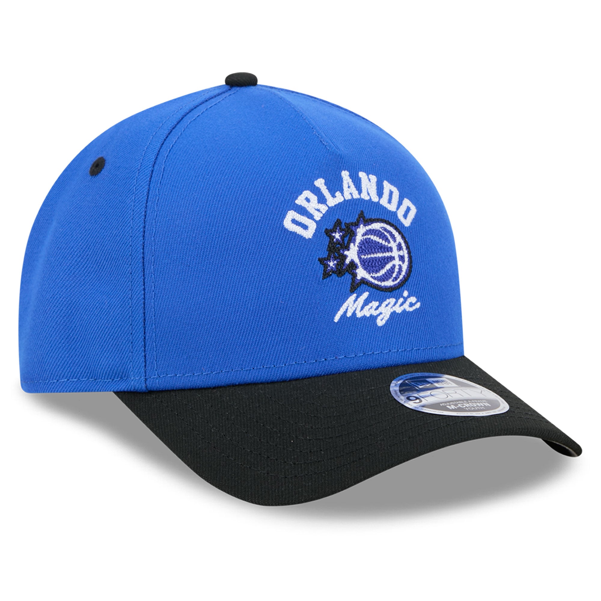 Casquette ajustable New Era bleue Orlando Magic Arch 9FORTY A-Frame M-Crown pour jeunes