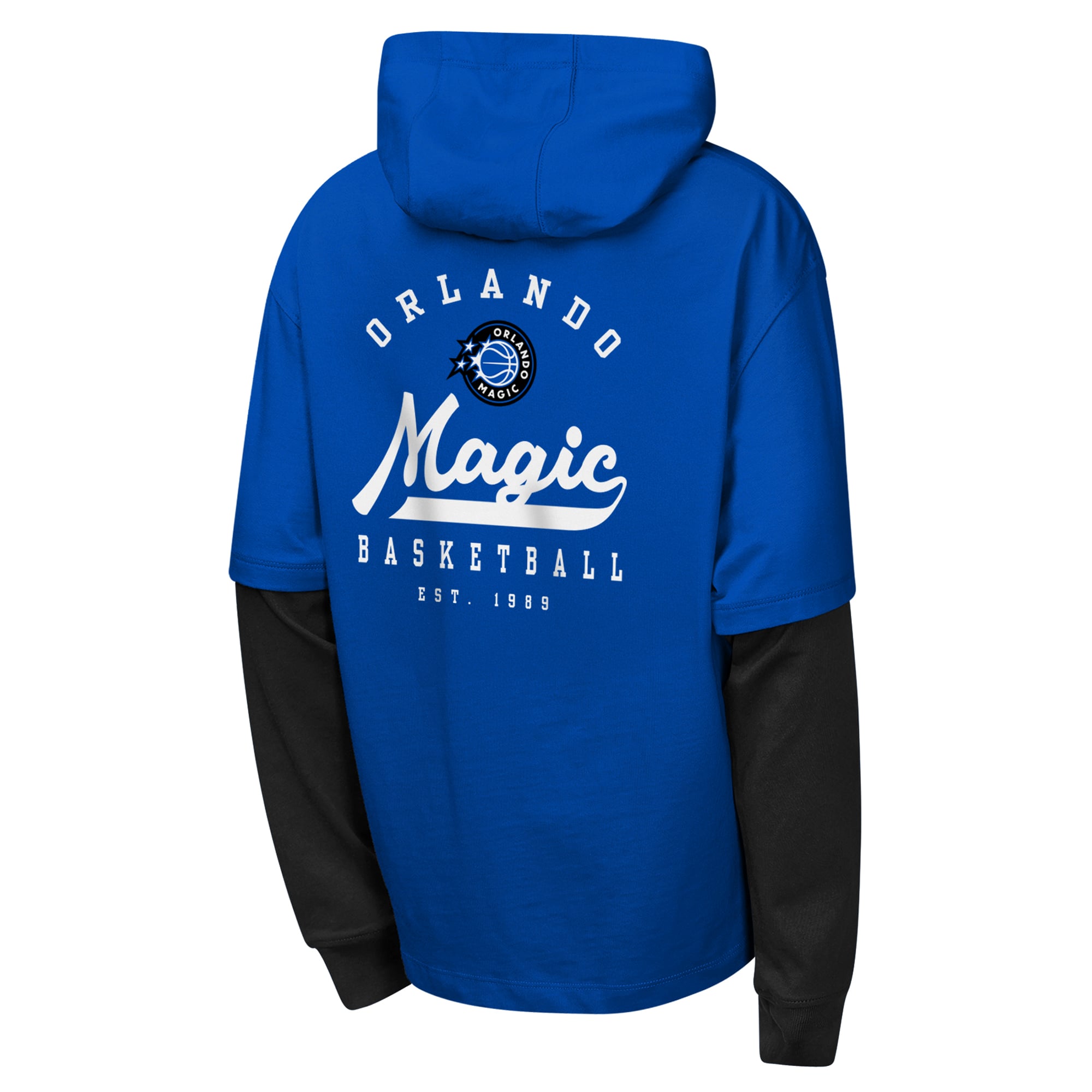 T-shirt à capuche surdimensionné Outerstuff bleu Orlando Magic Double Nickel pour jeunes