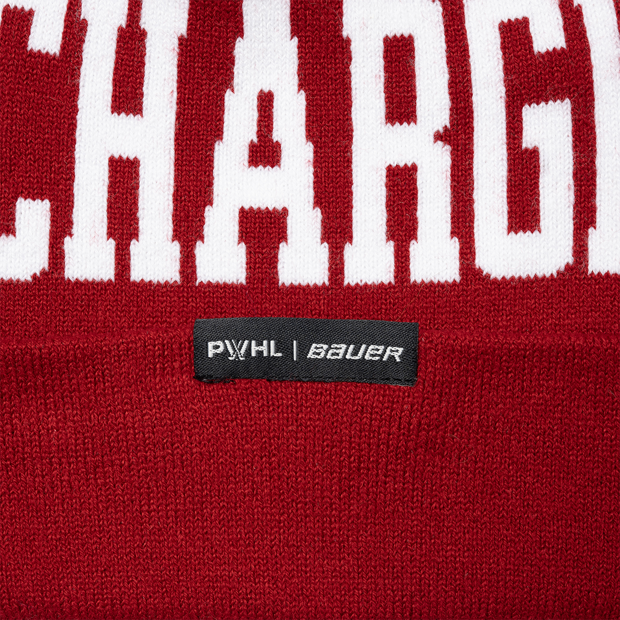 Bonnet unisexe Bauer Hockey rouge Ottawa Charge Patch tricoté avec pompon