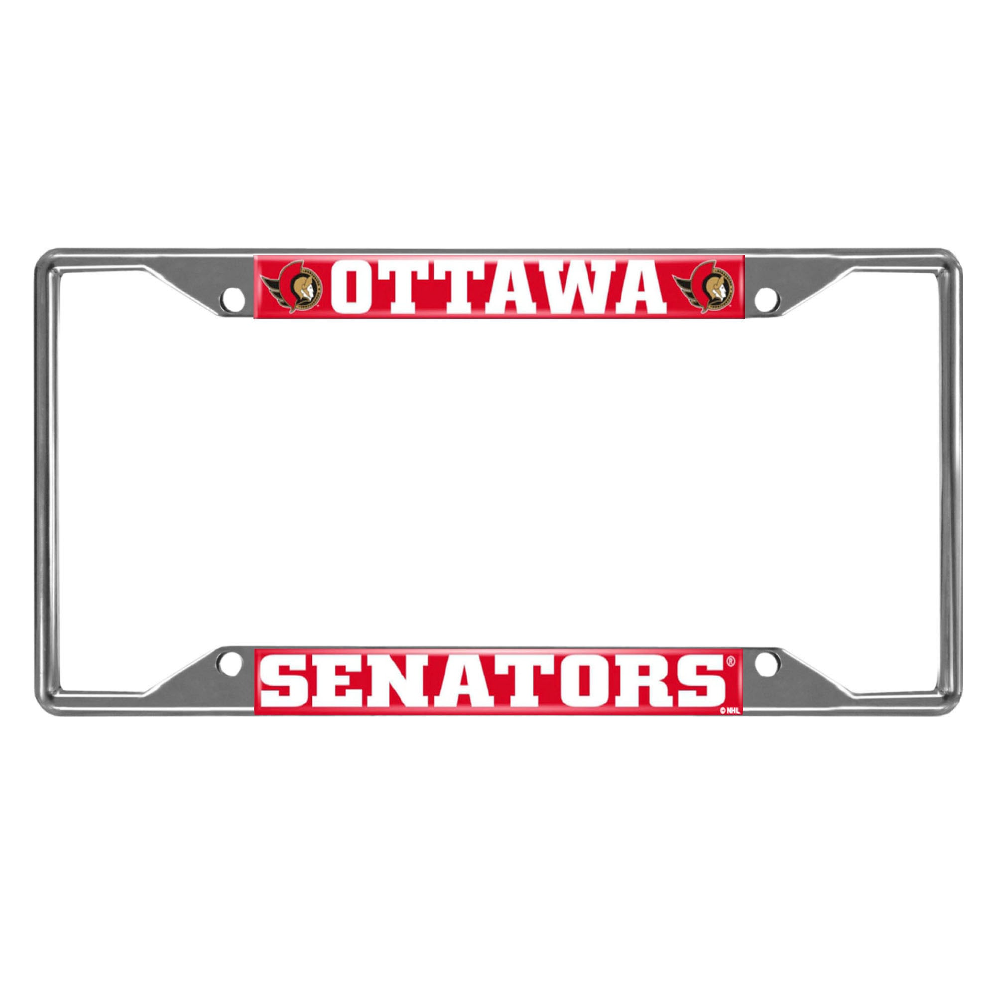 Cadre de plaque d'immatriculation chromé Logo Brands Ottawa Senators