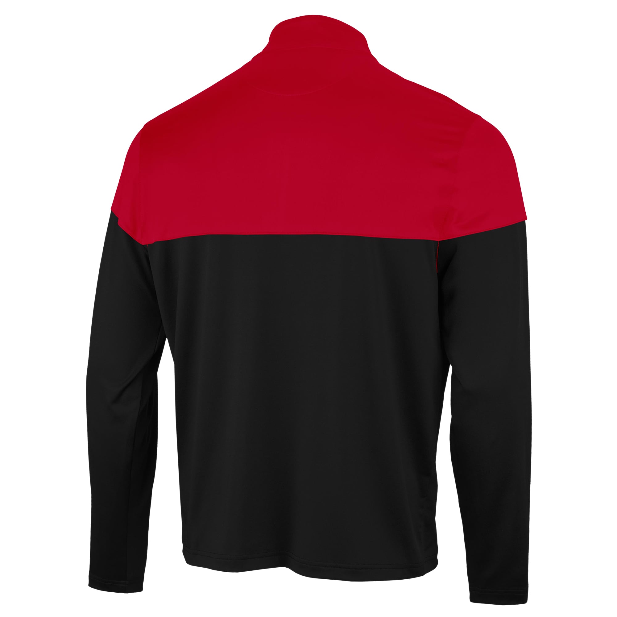Pull à col zippé Antigua noir et rouge pour homme, modèle Hinder des Sénateurs d'Ottawa