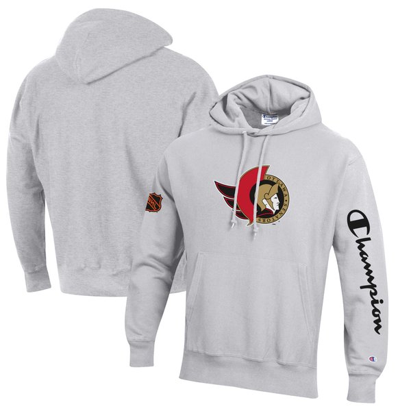 Men's Ottawa Senators Champion Heathered Gray - Reverse Weave Pullover  Hoodie