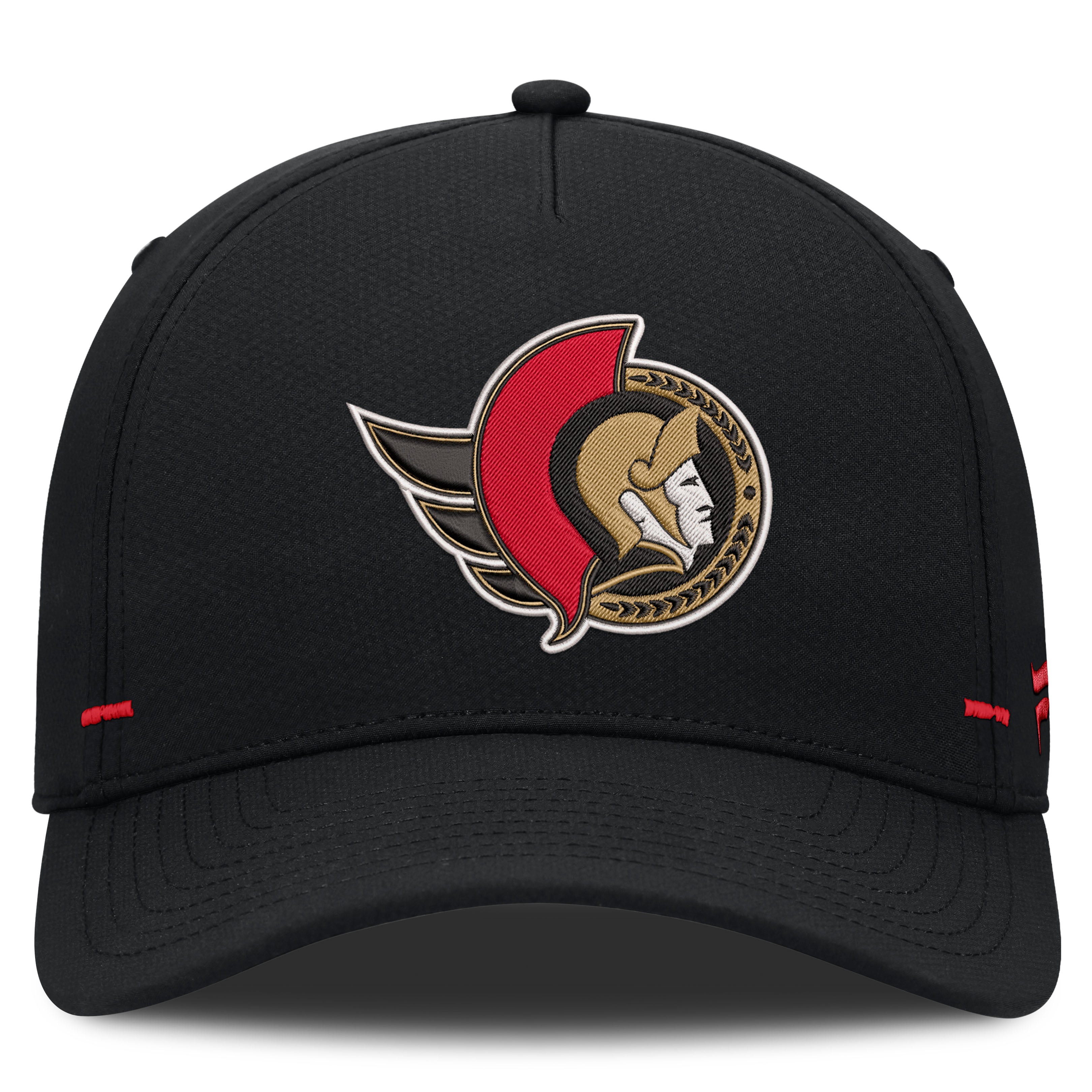 Men's Fanatics Black Ottawa Senators Authentic Pro Rink Bar Tacks A-Frame Adjustable Hat