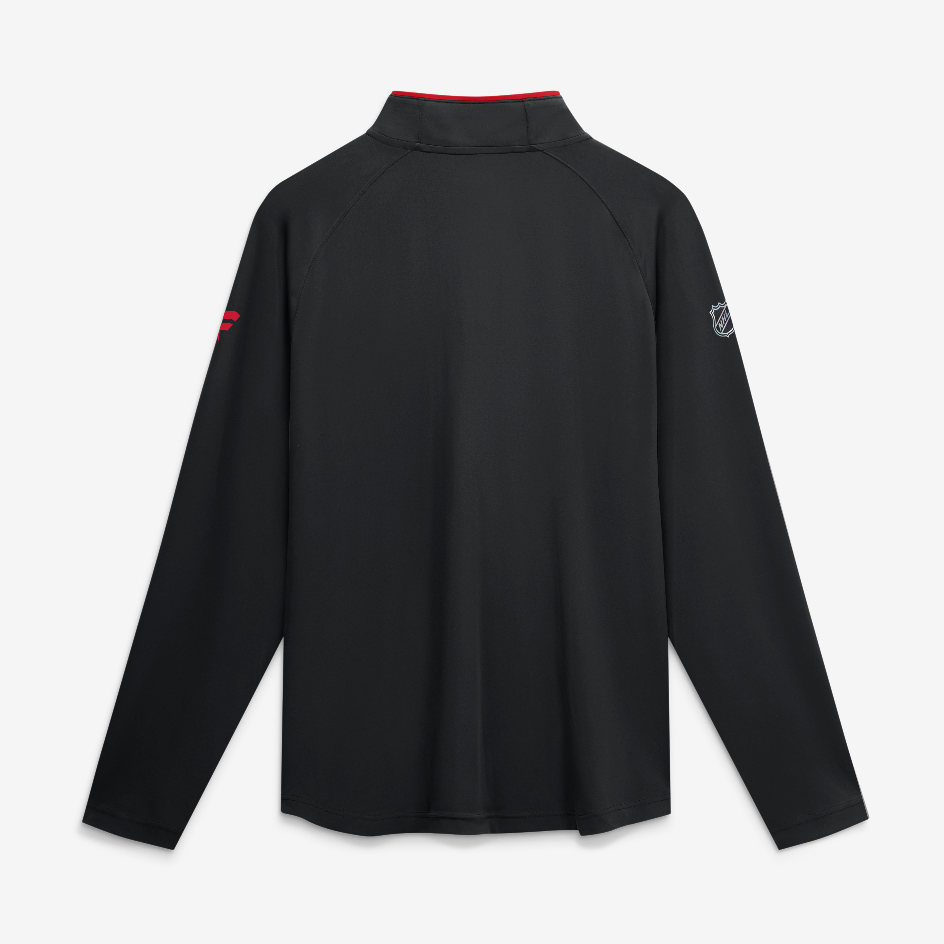 Pull-over léger à quart de zip Fanatics noir authentique des Sénateurs d'Ottawa pour homme
