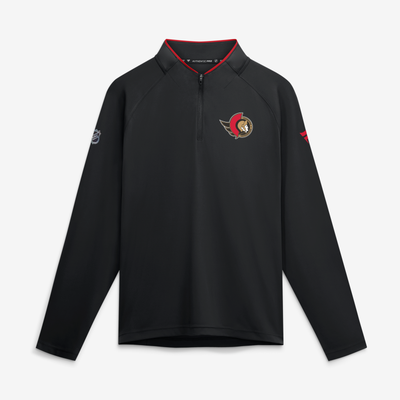 Men's Ottawa Senators Fanatics Black Authentic Pro Rink Lightweight Quarter-Zip Pullover