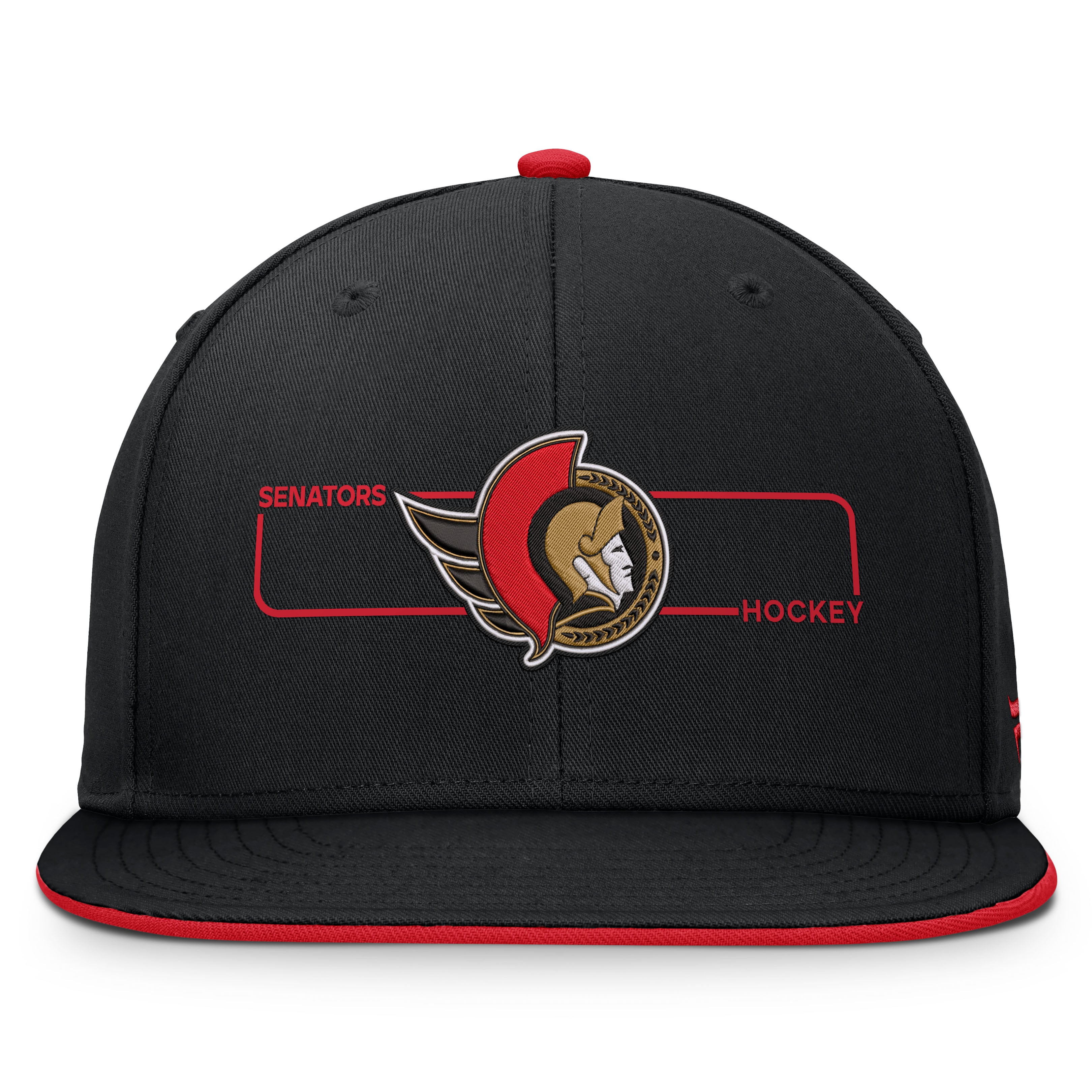 Men's Fanatics Black Ottawa Senators Authentic Pro Rink Snapback Hat