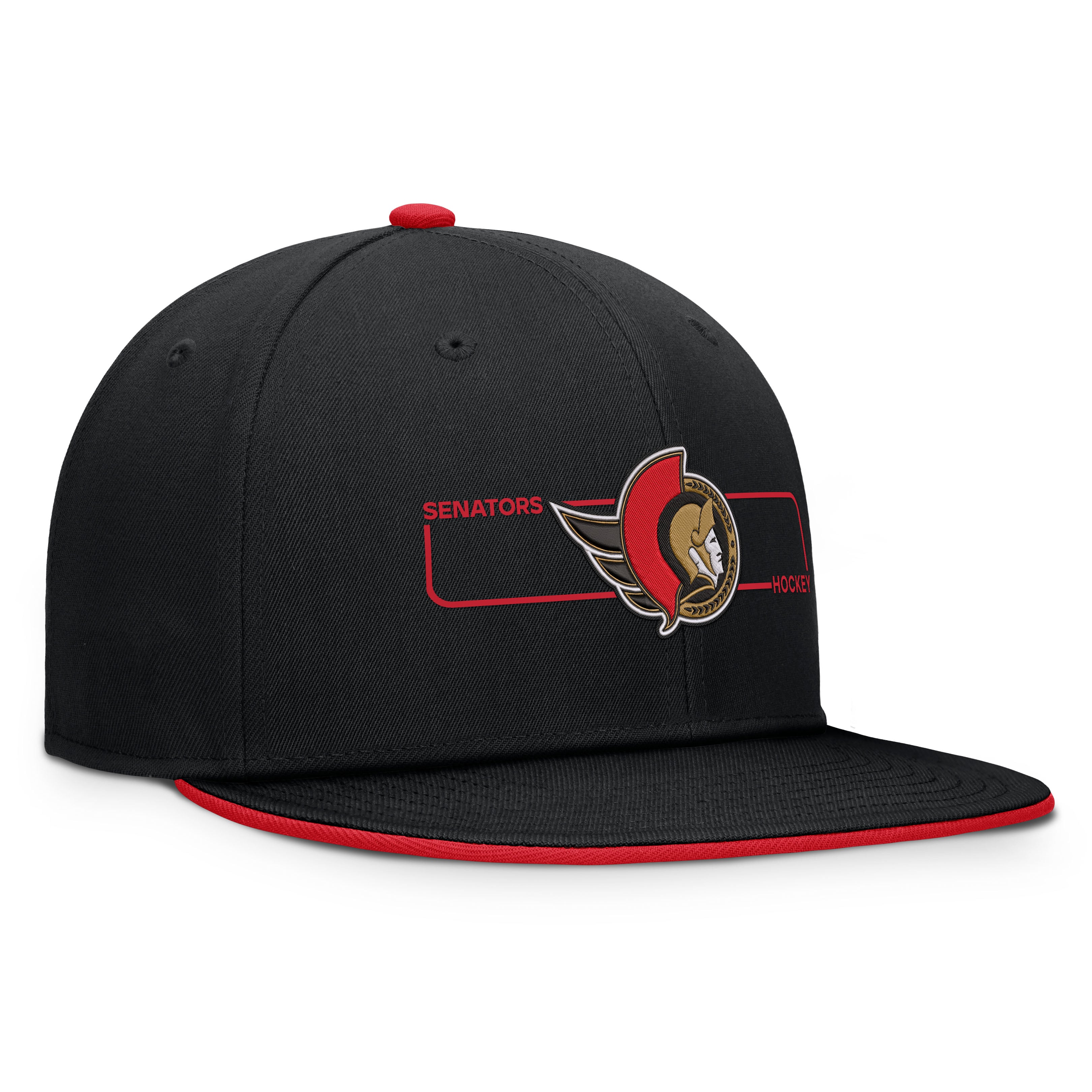 Men's Fanatics Black Ottawa Senators Authentic Pro Rink Snapback Hat