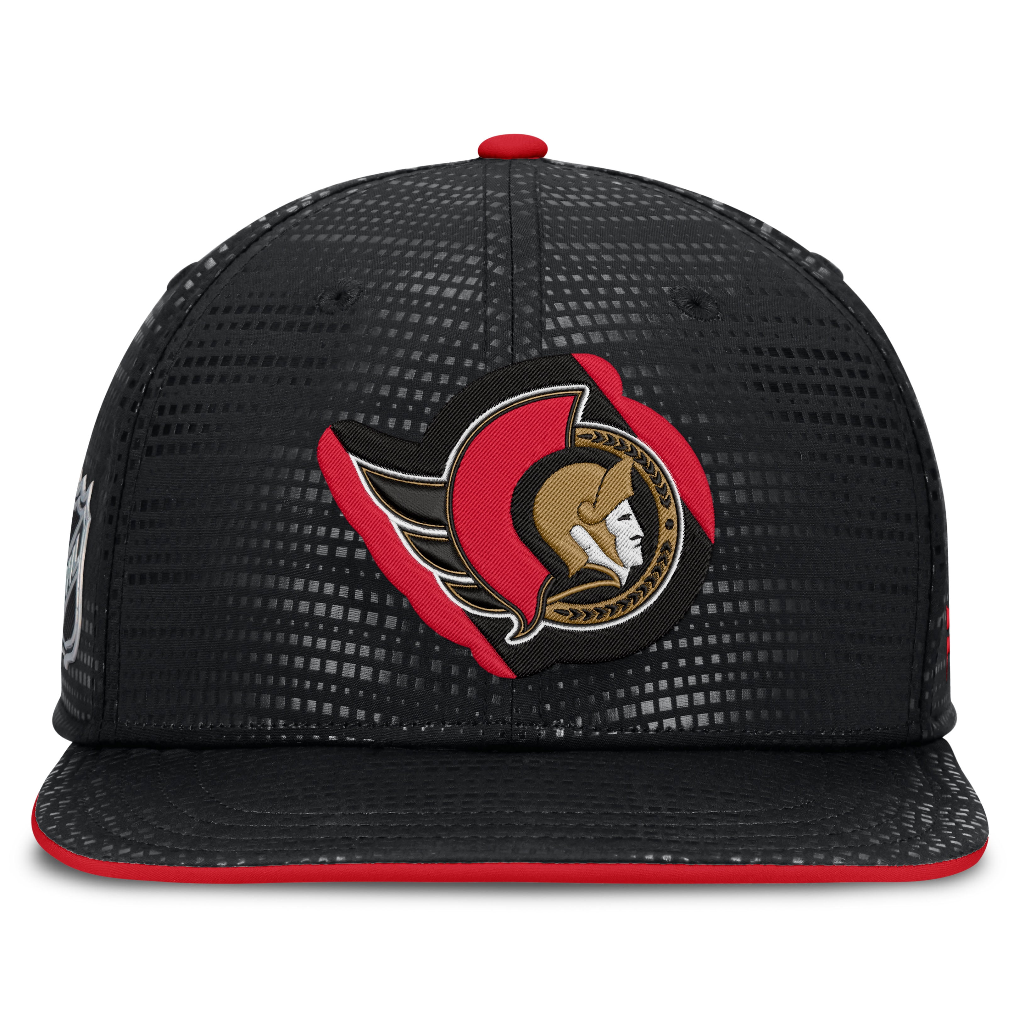 Men's Fanatics Black Ottawa Senators Authentic Pro Rink Square Visor Snapback Hat