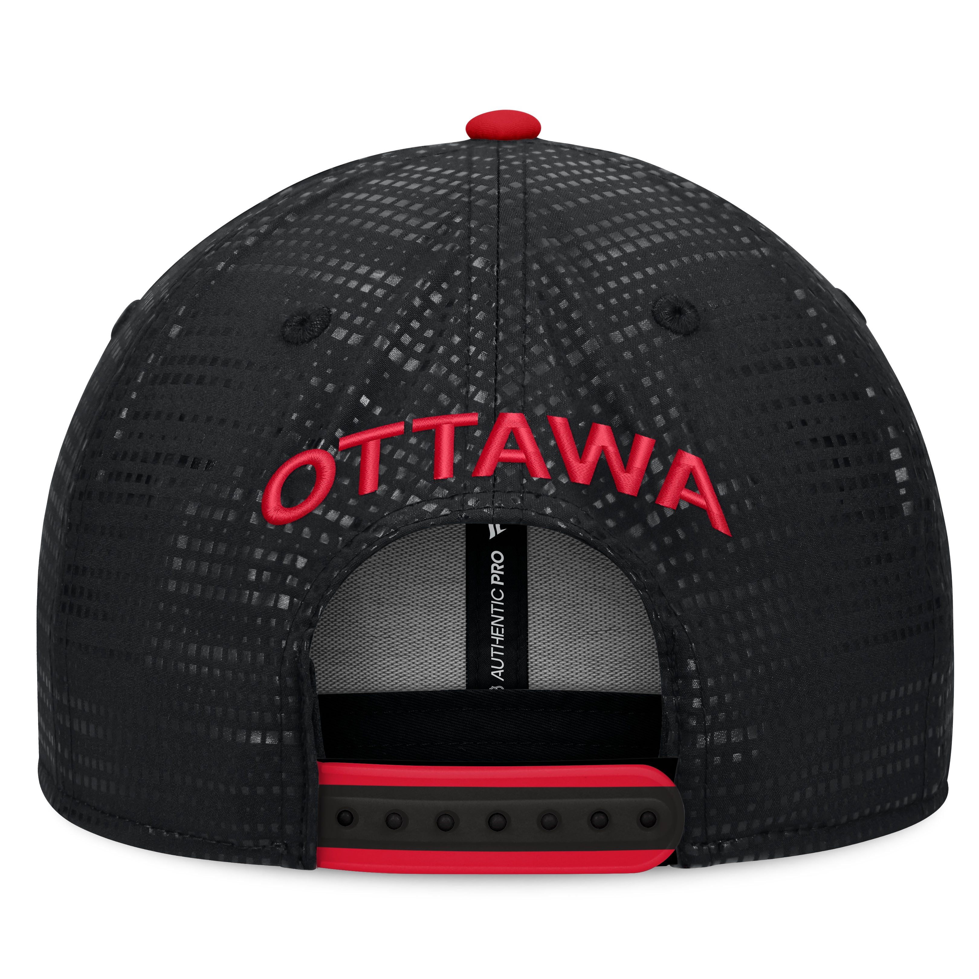 Men's Fanatics Black Ottawa Senators Authentic Pro Rink Square Visor Snapback Hat