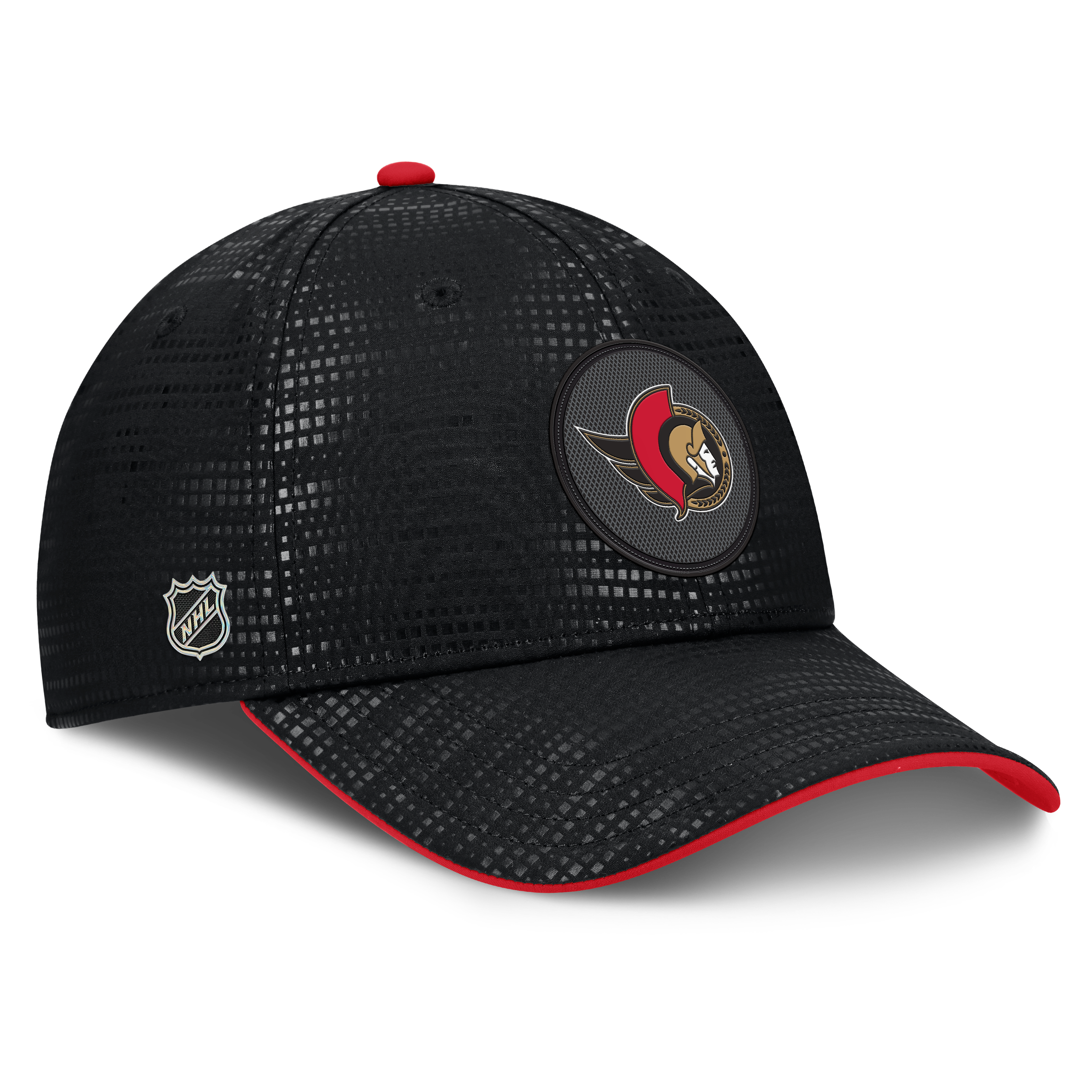 Men's Fanatics Black Ottawa Senators Authentic Pro Rink Stretch Fit Hat