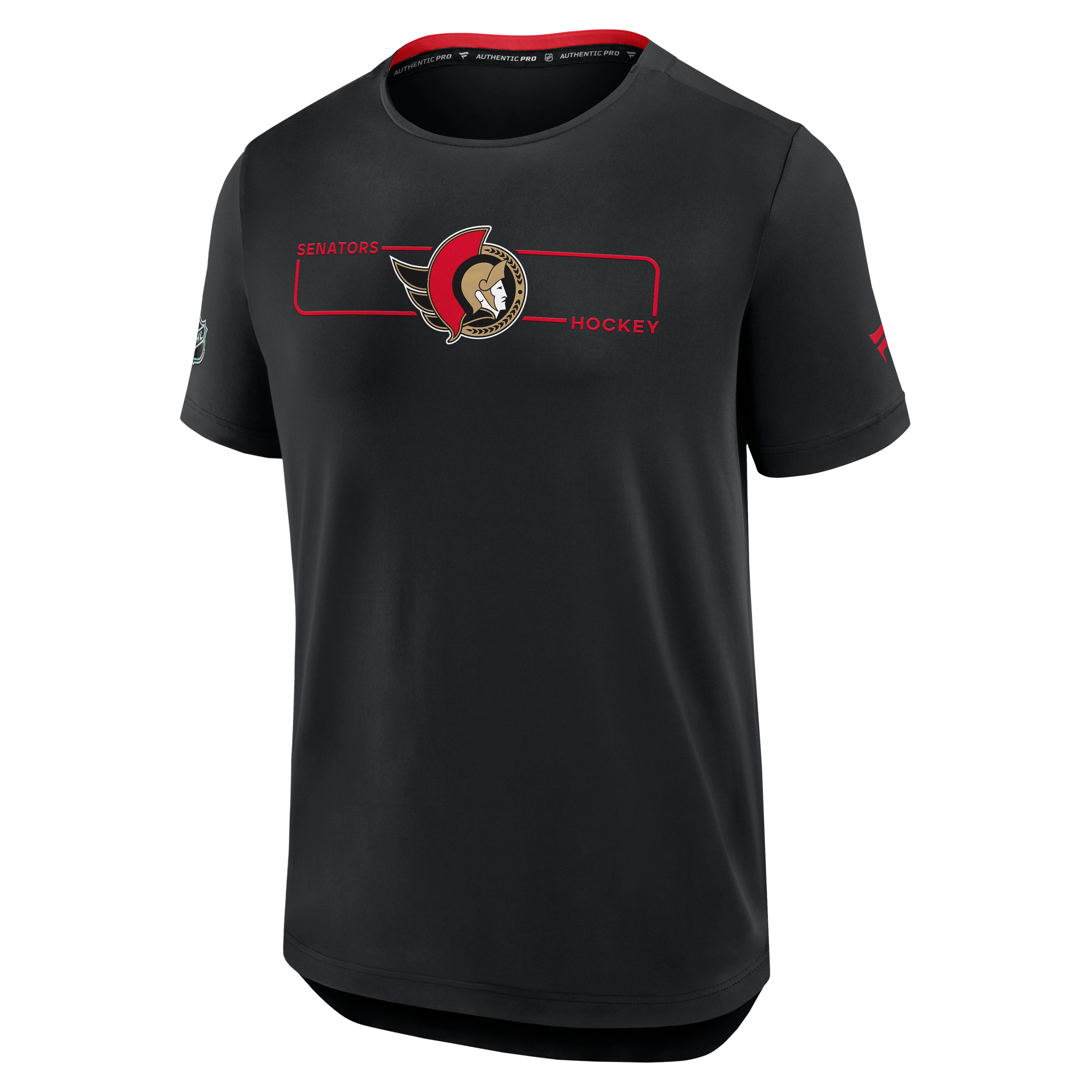 Men's Fanatics Black Ottawa Senators Authentic Pro Rink Tech T-Shirt