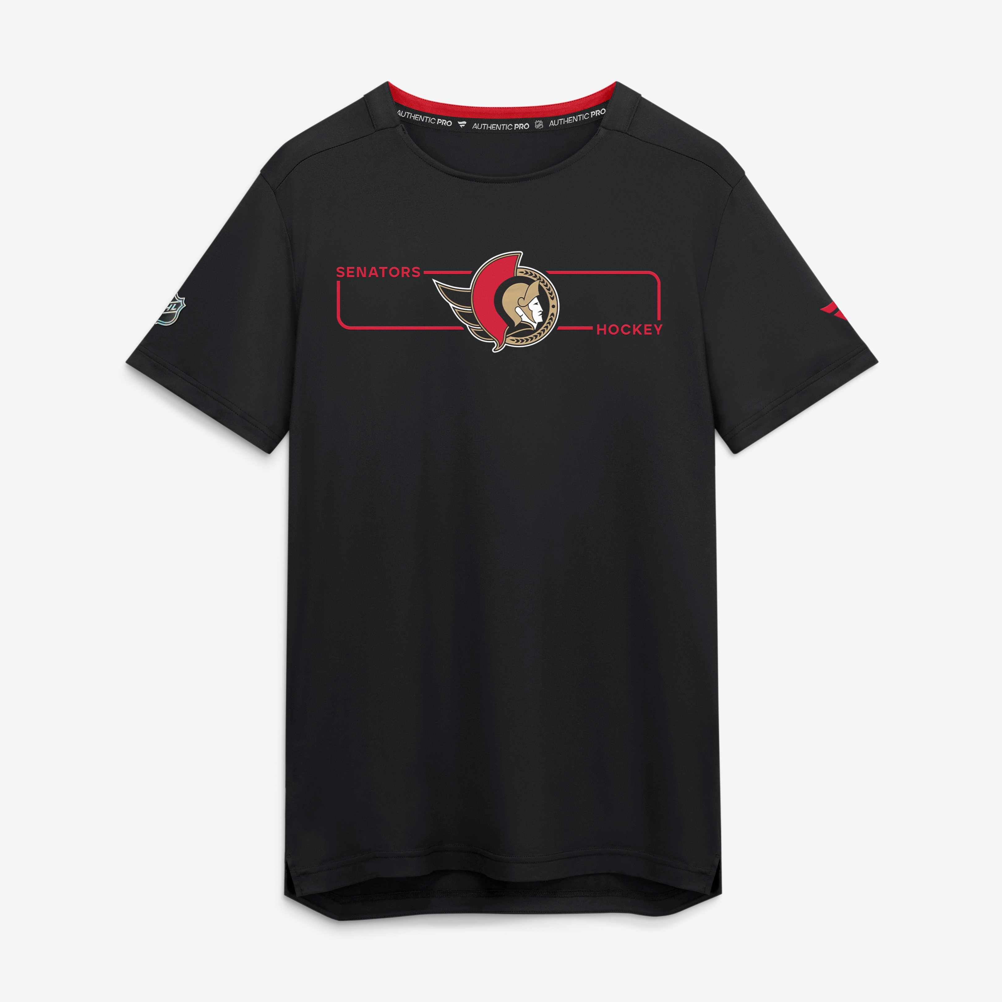Men's Fanatics Black Ottawa Senators Authentic Pro Rink Tech T-Shirt