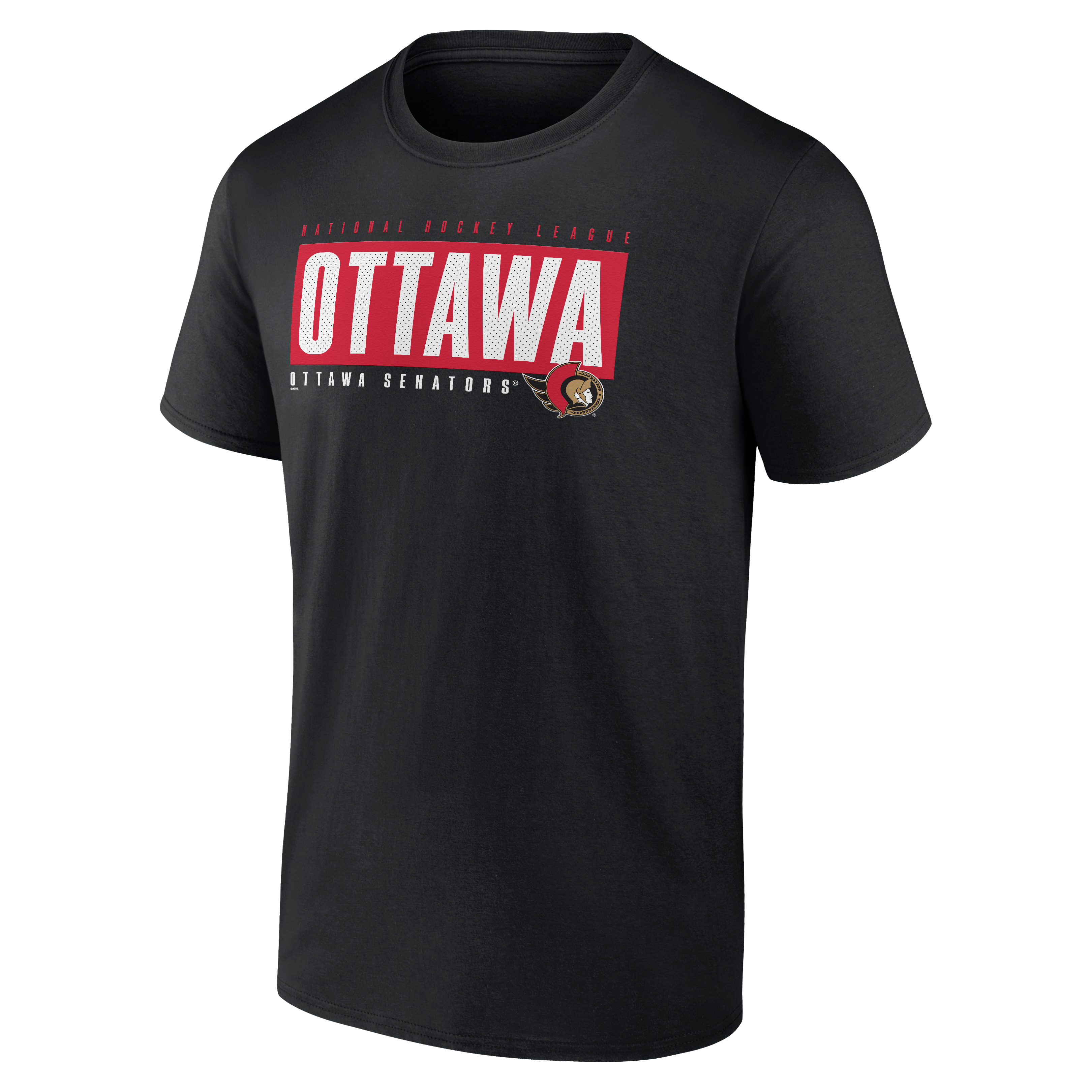 Men's Fanatics Black Ottawa Senators Blocked Out T-Shirt