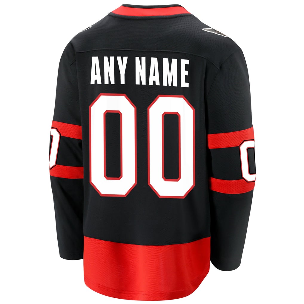 Men's Ottawa Senators Fanatics Black Home  Breakaway Custom Jersey