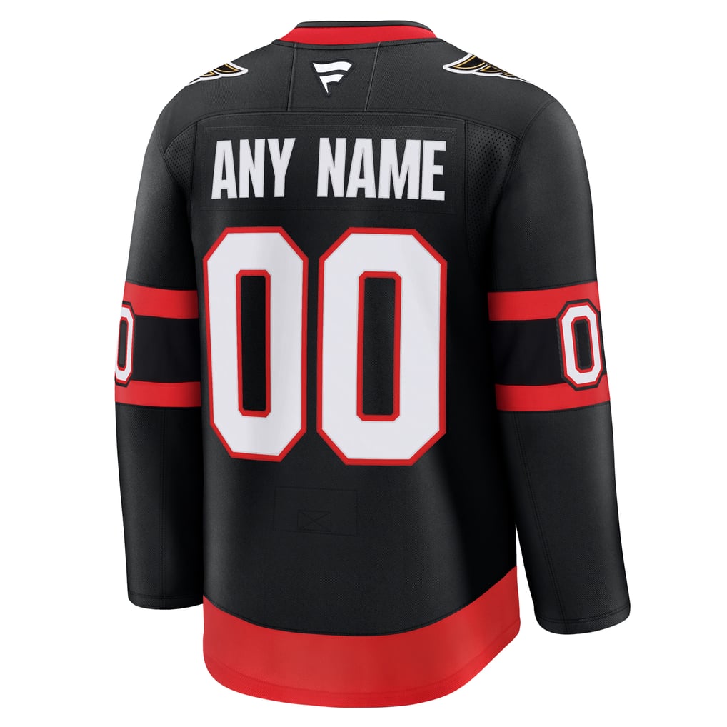 Men's Ottawa Senators Fanatics Black Home Premium Custom Jersey