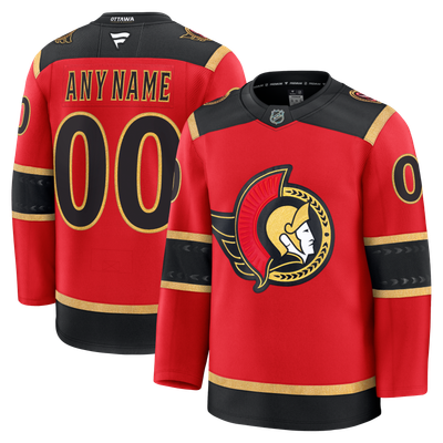 Men's Ottawa Senators  Fanatics Red Alternate Custom Premium Jersey