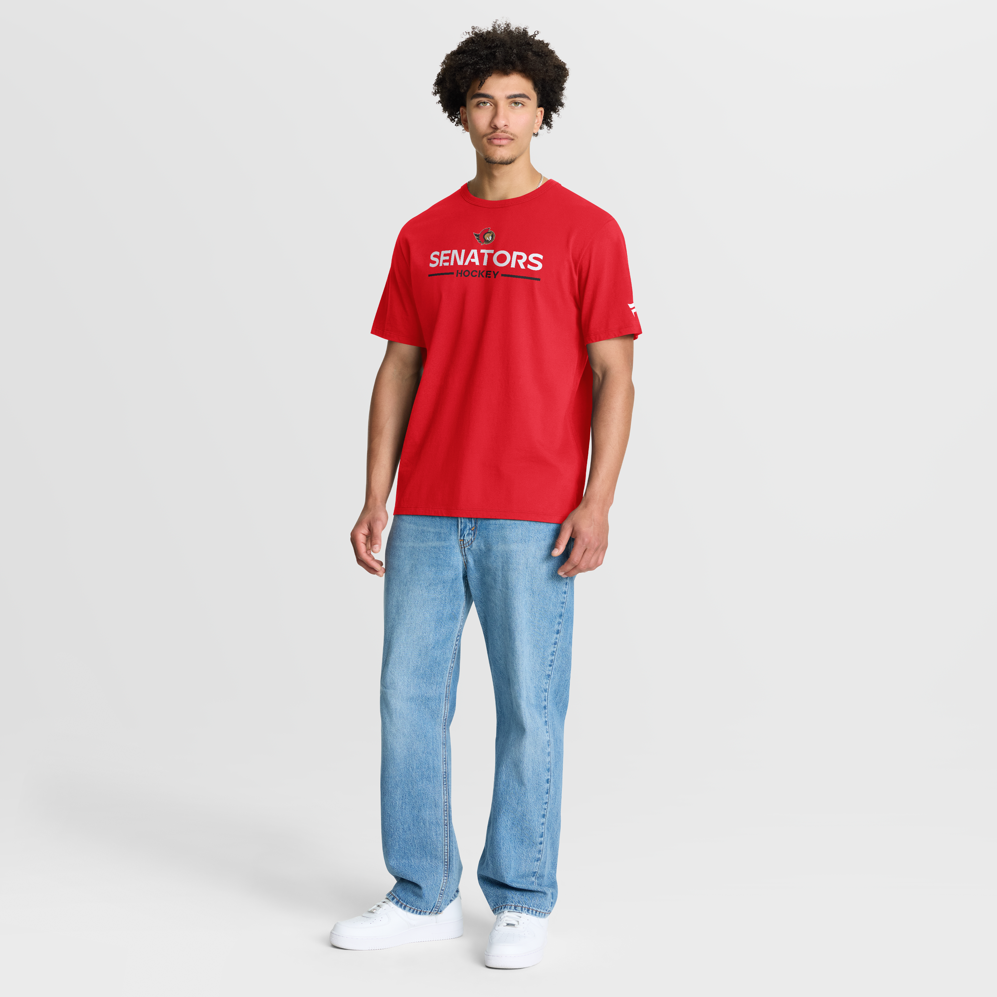 T-shirt authentique rouge Fanatics pour homme des Sénateurs d'Ottawa