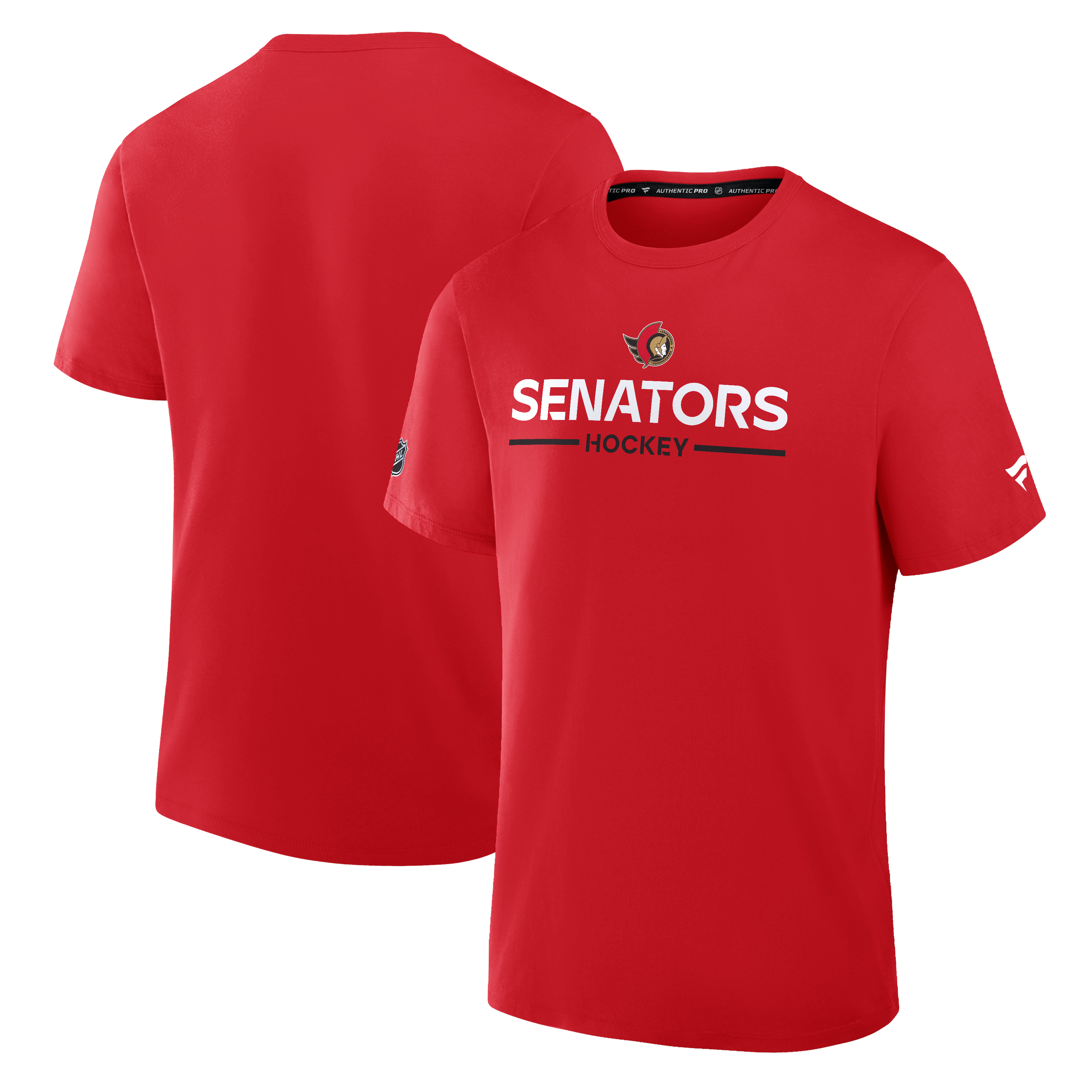 T-shirt authentique rouge Fanatics pour homme des Sénateurs d'Ottawa