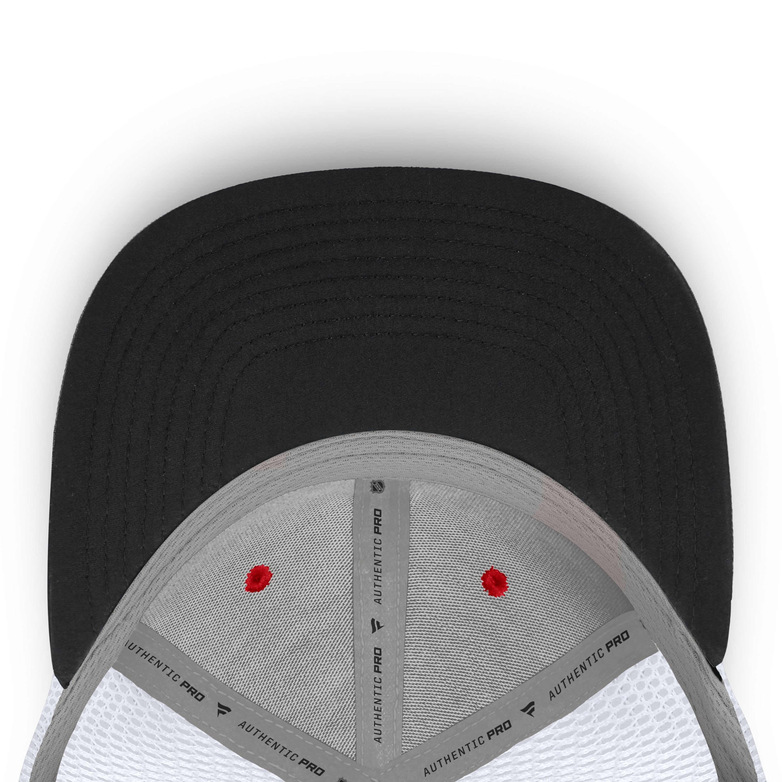 Men's Fanatics Red/White Ottawa Senators Authentic Pro Rink Mid-Crown Adjustable Trucker Hat