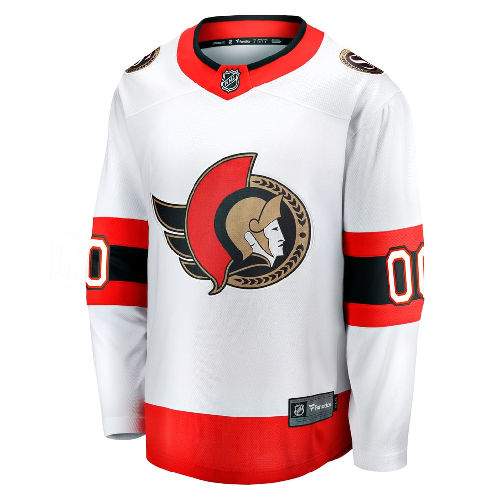 Men's Ottawa Senators Fanatics White Away  Breakaway Custom Jersey