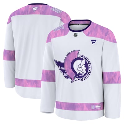  Ottawa Senators Fanatics Hockey Fights Cancer Practice Jersey - White