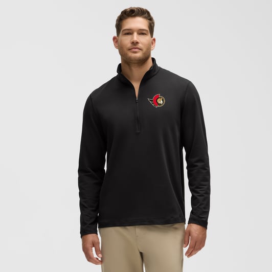 Men's Ottawa Senators  lululemon Black Soft Jersey Half-Zip