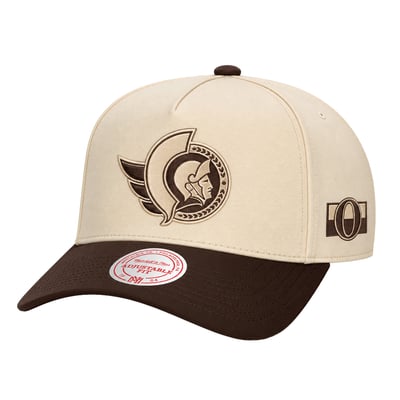 Men's Ottawa Senators  Mitchell & Ness Cream Fashion Basics Pro Pinch Snapback Hat