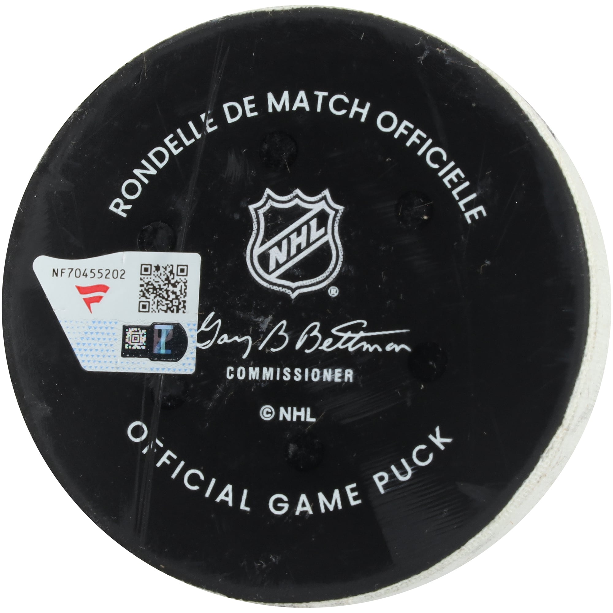 Shane Pinto Ottawa Senators Game-Used Goal Puck from March 23, 2026 vs. New York Rangers