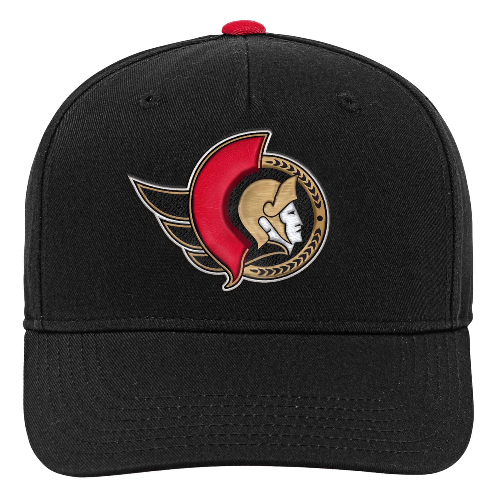 Casquette ajustable noire Outerstuff pour jeunes avec logo des Sénateurs d'Ottawa