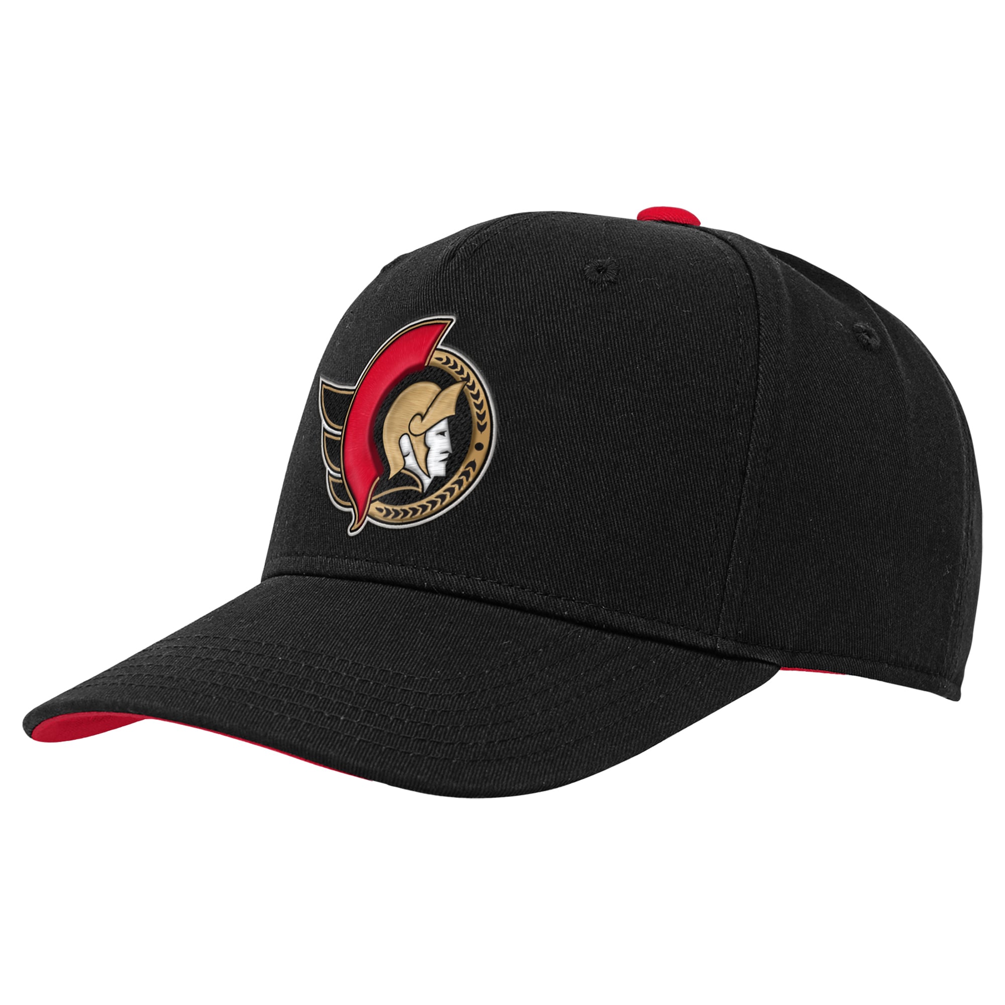 Casquette ajustable noire Outerstuff pour jeunes avec logo des Sénateurs d'Ottawa