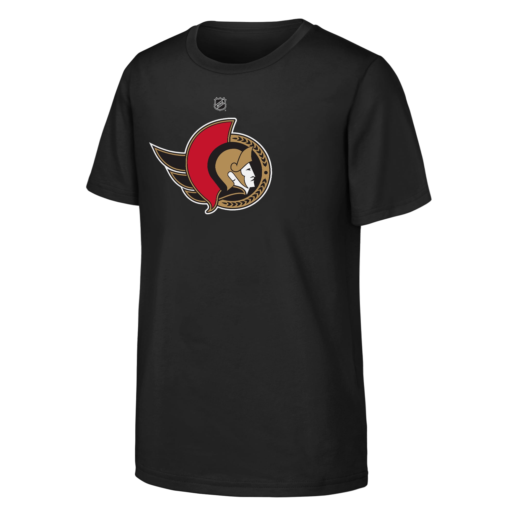 T-shirt noir Outerstuff pour jeunes avec logo principal des Sénateurs d'Ottawa