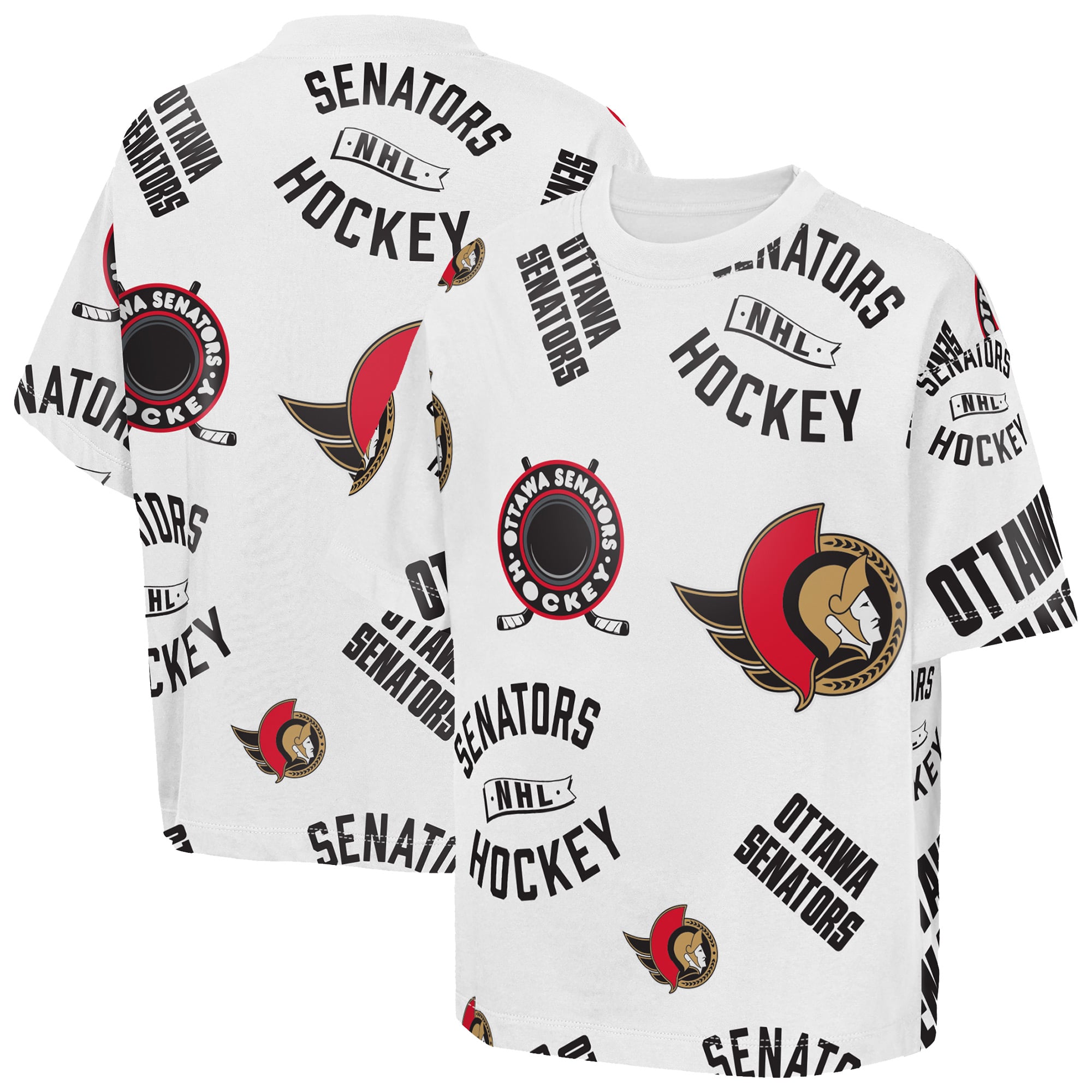 T-shirt blanc Outerstuff Youth Ottawa Senators Unstoppable Elevated
