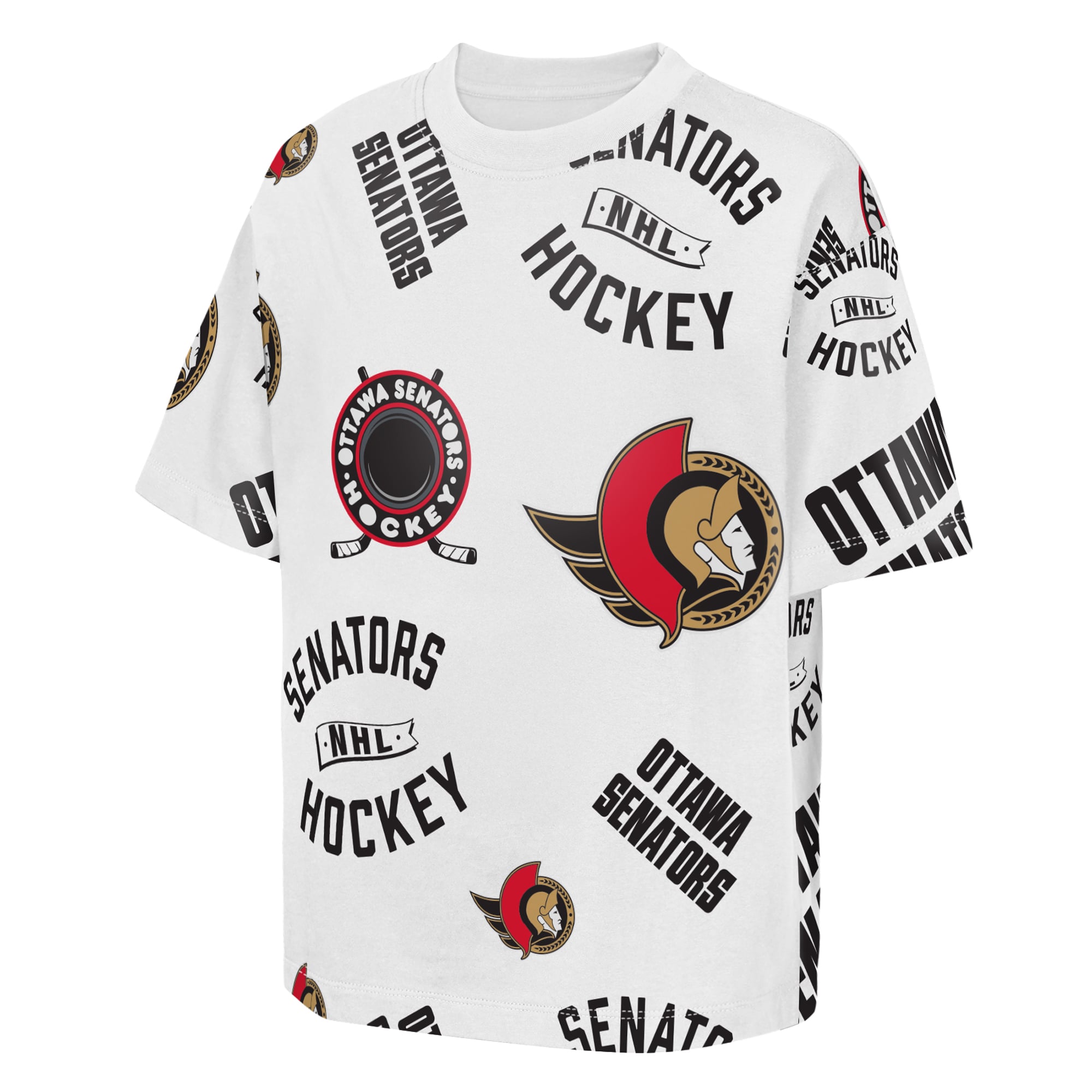 T-shirt blanc Outerstuff Youth Ottawa Senators Unstoppable Elevated