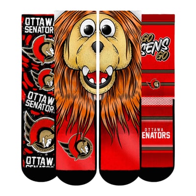  Ottawa Senators Rock Em Youth Fan Favorites Three-Pack Crew Socks Set - Black