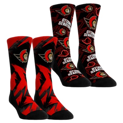  Ottawa Senators Rock Em Youth Game Day Two-Pack Crew Socks - Black