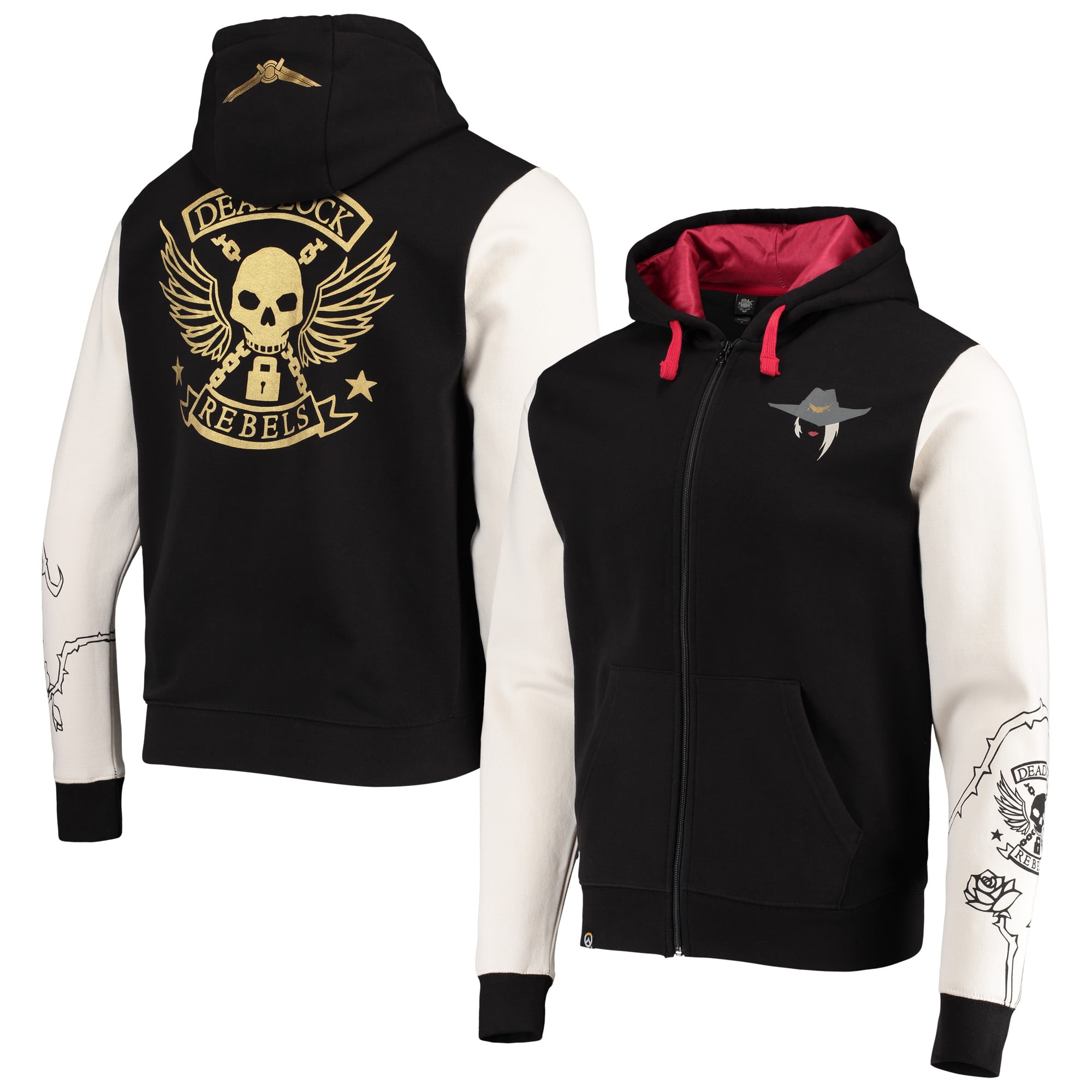 Ashe Overwatch J!NX Ultimate Full-Zip Hoodie Jacket - Black/White