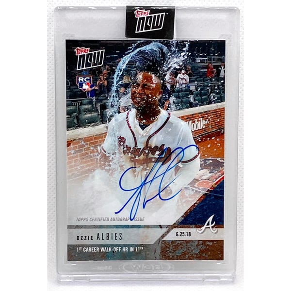 Ozzie Albies Autographed Autographed Cards, Signed Ozzie Albies 