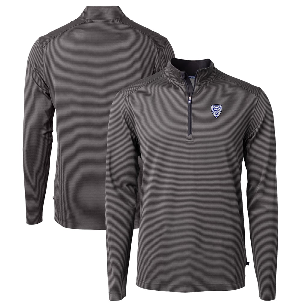  Pac-12 Gear Cutter & Buck Virtue Eco Pique Micro Stripe Recycled Polo - Black