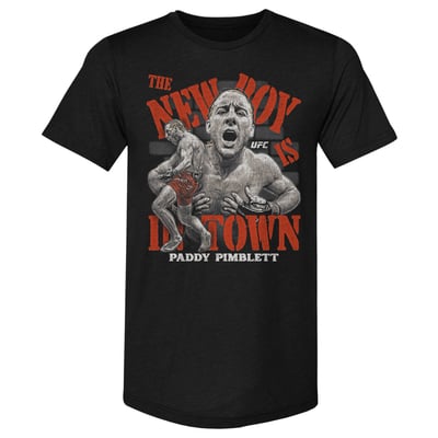 Paddy Pimblett 500 Level New Boy In Town Premium Tri-Blend T-Shirt - Black