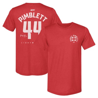 Paddy Pimblett 500 Level England Country Flag Tri-Blend T-Shirt - Red